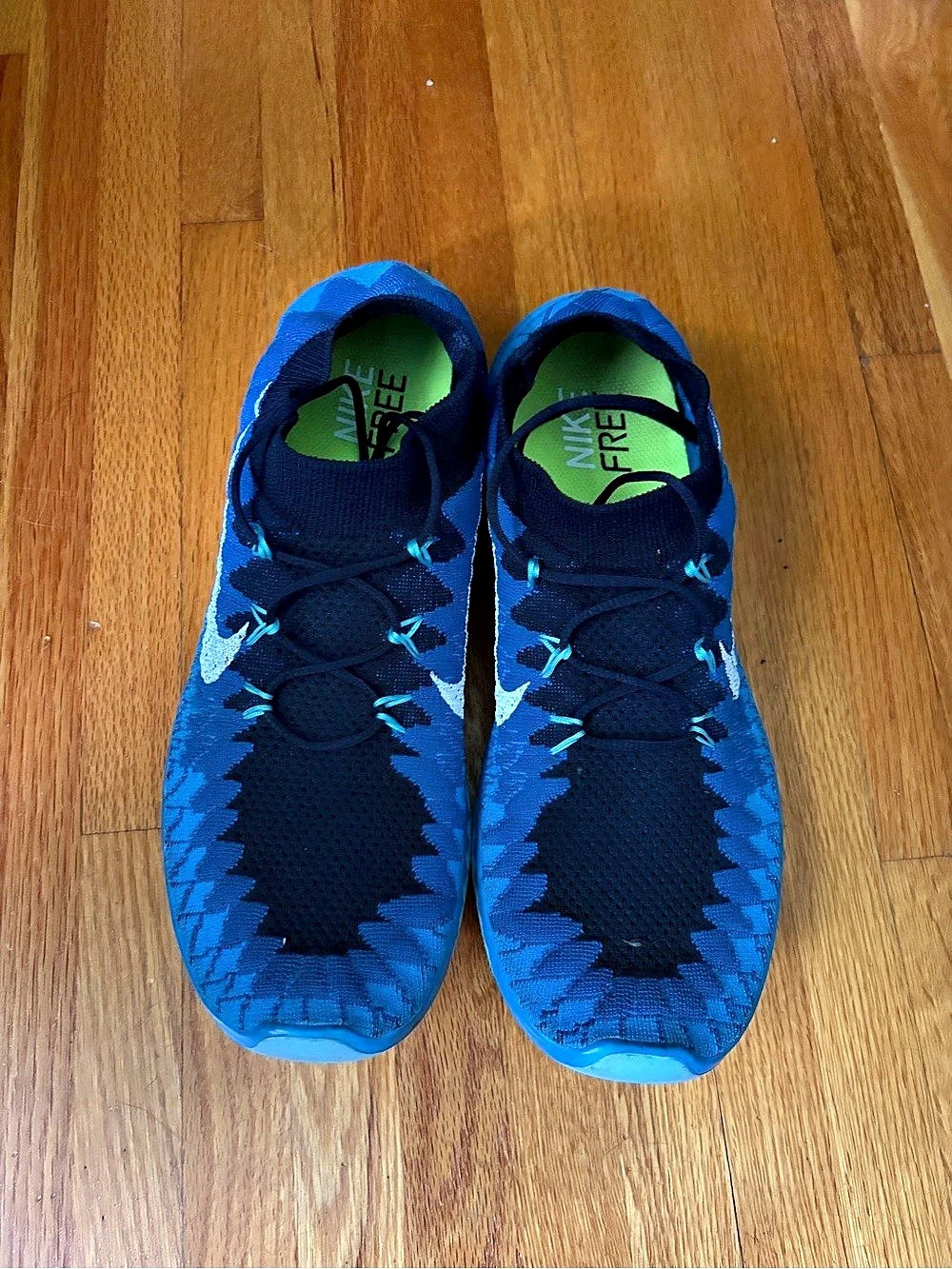 Nike Free 3.0 Flyknit Blue & Black Athletic Shoes